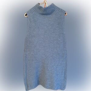 Wilfred Sleeveless Turtleneck Knit Tunic in Dusty Blue
